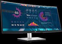 Монитор 34" Dell UltraWide P3421W Curved (3440x1440px), IPS, USB-C, black, Б/У 1759 фото