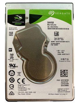 Накопитель HDD 2.5" SATA 500GB Seagate BarraCuda 5400rpm 128MB (ST500LM030) 1276 фото